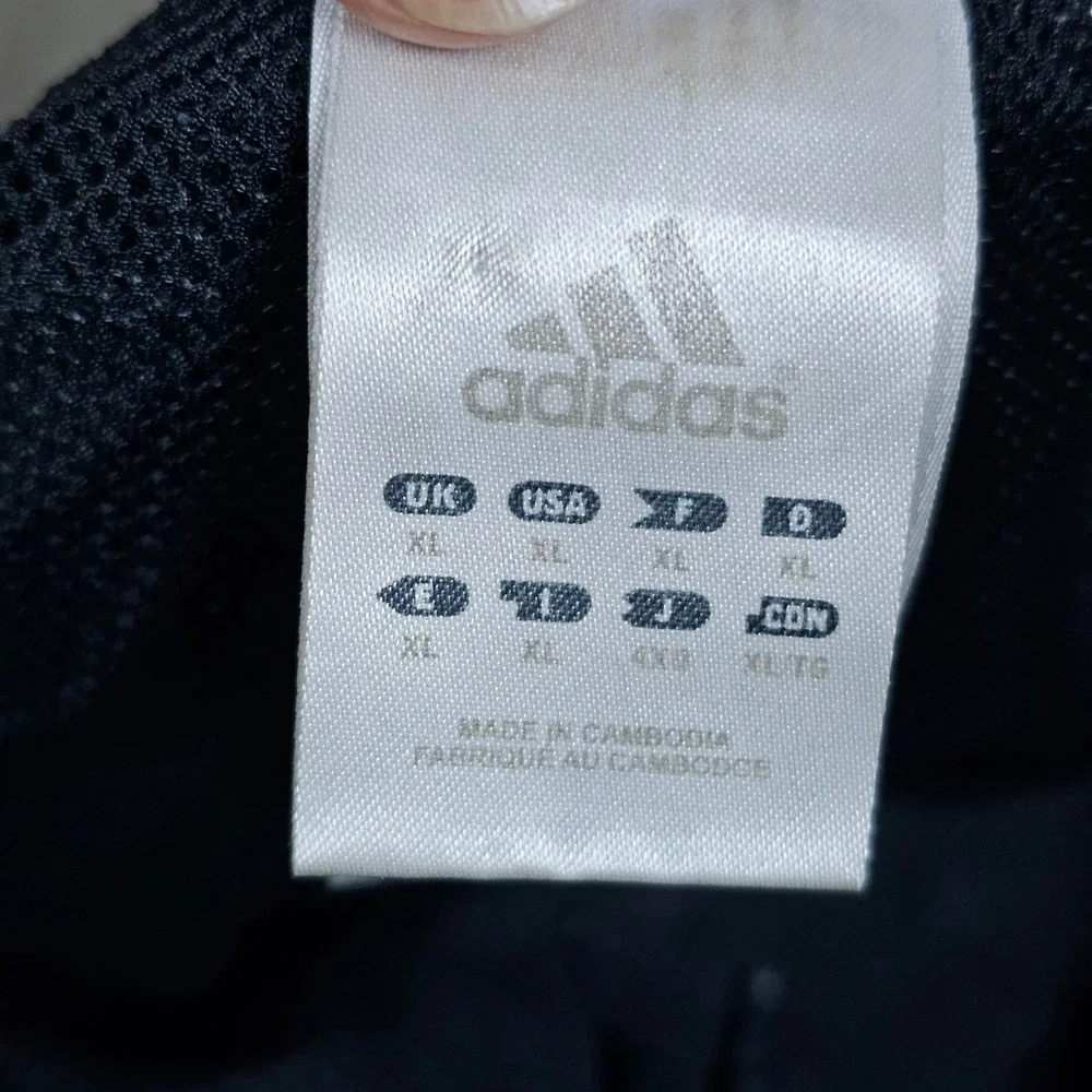 Vintage Adidas Track Pants Mens Extra Large Black Mesh Lined Relaxed Loose Y2K